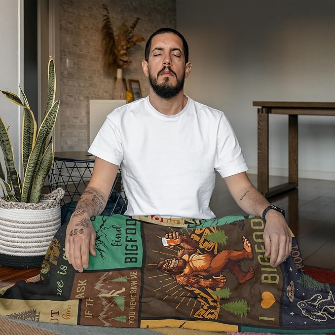 Bigfoot Gifts, Big Foot Sasquatch Gifts, Sasquatch Blanket 60"x50", Bigfoot Blanket, Birthday Gifts for Sasquatch Lovers