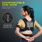 Weighted Vest Women with Pocket, 5 10 15 20 25 30 lbs Weighted Vest for Men, Weight Vest with Reflective Strips Adjustable Buckle Straps for Walking Running Strength Training Cardio Workout