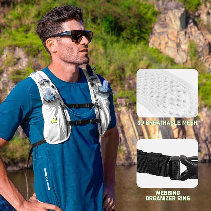 Hydration Running Vest for Women, Water Vest Backpack 5L Small, Lightweight Hydration Pack Mini Vest Women for Hiking, Trail Marathon Race (Pack with 1.5L Water Bladder)