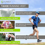 FlipBelt Tahoe Hydration Vest – Ultralight Running Vest for Men & Women – Includes Two 500ml Soft Flasks – Trail, Marathon, and Long-Distance Race Pack