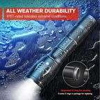 LETMY LED Tactical Flashlight S2000 [4 Pack] - High Lumens, Zoomable, 5 Modes, Waterproof Handheld LED Flashlight - Best Camping, Outdoor, Emergency, Everyday Flashlights