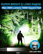 Flashlight 2000 High Lumens with Ignition Lens, Rechargeable Super Bright Zoomable LED Flash Light, 5 Modes Waterproof Handheld Powerful Tactical Flashlights for Camping Essentials Emergency