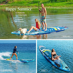 Paddle Boards for Adults, 10'6"/11"/11'6" Inflatable Paddle Board, Super Non Slip Eva, Stand Up Paddle Board with Removable Fins, Adjustable Paddle, Pump, Shoulder Strap, Leash, Standing Boat