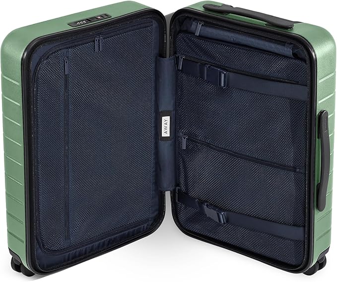 Away Carry-On Luggage, Lightweight Hardside Suitcase with Spinner Wheels, 22 Inch Airline Approved, TSA Lock, Sea Green