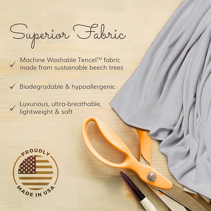 Happyluxe Odyssey Travel Pillow for Long Flights - Soft, Small, Alternative to Down and Memory Foam. 17 x 13in - Made in The USA, Silver Gray Airplane Pillow for Adults Sleeping, Camping or Nap