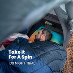 Rumpl The Adjustable Camp Pillow - Full Size Packable Outdoor and Travel Pillow, Two-Sided Temperature Control, 22" x 15", Baja Fade