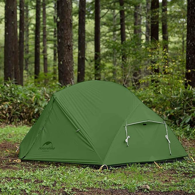Naturehike Mongar Backpacking Camping Tent 2 Person Lightweight 3 Season Waterproof Hiking Tent Double Crossbars Easy Setup Double Layer for Hunting Outdoor Mountaineering Travel with Footprint