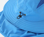 Home Prefer UPF 50+ Mens Wide Brim Fishing Hat with Neck Flap Sun Hat for Men Women Sun Protection Cap