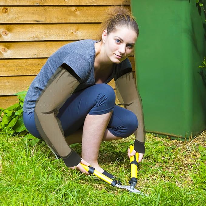 South to East Premium Mosquito Sleeves for Insect, Pack of 2, Fly & Bug Protection | No-See-Um Net for Camping, Hiking, Fishing, Gardening, Safari, Adjustablbe Arm Nettng for Adults, 1 Carrybag