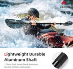 Abahub Kayak Paddle, 90.5 Inches Kayaking Oars for Boating, Canoeing with Free Paddle Leash, Aluminum Alloy Shaft Black/Blue/Green/Orange/Yellow Plastic Blades