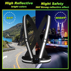 Hercicy 20 Pcs Reflective Vest High Visibility Safety Vests, Adjustable Bright Neon Lightweight Strap Gear (Black)