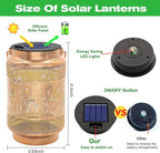 Butterfly Solar Lanterns Outdoor Waterproof Garden Decor, Birthday Mothers Day Gifts for Women Mom Grandma, Metal Hanging Solar Lights for Outside Yard Patio Pathway Backyard Porch