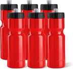 50 Strong Sports Water Bottles – Reusable 22 oz BPA-Free Plastic Bottles with Pull Top Cap – Made in USA – Top Rack Dishwasher Safe – Fits Most Bike Cages Brand