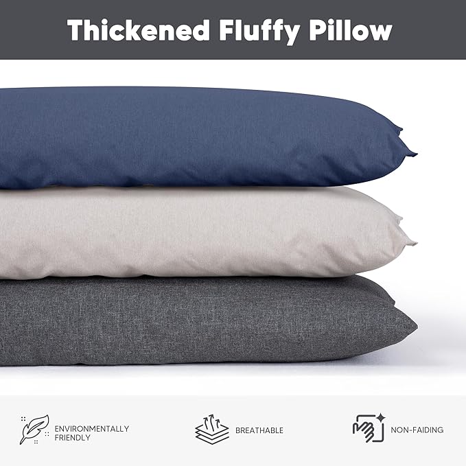 SUNCREAT Detachable Extra Large Outdoor Hammock Pillow with Ties, Dark Gray