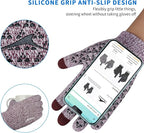 Achiou Winter Gloves, Glove for Men Women, Upgraded Touch Screen Texting Warm Running with Thermal Soft Knit Lining