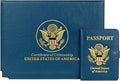 US Citizenship Certificate & Passport Holder | US Citizenship Gift Ideas | New US Citizen Gift | Naturalization Certificate Holder and RFID Passport holder w/ 3D Metal Emblem