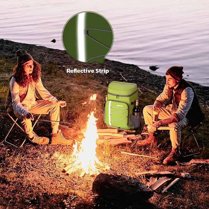 Maelstrom Cooler Backpack - 35/50 Can Insulated Soft Cooler Lunch Bag for Camping, Beach, Hiking & Shopping