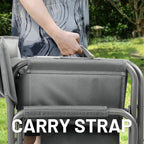 TIMBER RIDGE Aluminum Oversized Camping Chair, Lightweight Portable Directors Chair with Side Table Detachable Side Pocket for Outdoor Camping, Lawn, Picnic, Support 400lbs Grey 2 Pack