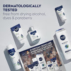 NIVEA MEN Sensitive Skin Care Set for Men, Face Wash, 5 Fl Oz + Body Wash, 16.9 Fl Oz + Shave Gel, 7 Oz + Soothing Post Shave Balm, 3.3 Fl Oz + Face Lotion SPF 15, 2.5 Fl Oz
