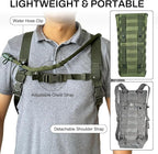 5L Hydration Pack, Water Backpack with 3L Water Bladder, MOLLE System for Outdoor Hiking, Biking, Running