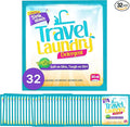 TidyFriend Sink Travel Laundry Detergent 10 ml, 32 Pack Effective Travel Detergent Packets for Sink Washing, Lightweight Must Haves Laundry Essentials