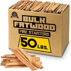Eco-Stix Fatwood Fire Starter Kindling Firewood Sticks 100% Organic Firestarter for Wood Stoves, Fireplaces, Campfires, Bonfires, 50 Lbs