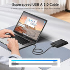 Cable Matters 5Gbps Short USB 3.0 Cable - 3ft, Male to Male USBA to USBA Cable, USB Cord, Black