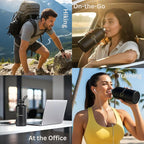 64oz Insulated Water Bottle with Bag - Half Gallon Tactical Water Bottle with Paracord Handle — Wide-Mouth BPA-Free Stainless Steel - Ideal for Hiking, Hunting, Sportsg & Travel