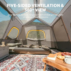 Naturehike Cape 4/6/8 Person Camping Tent, 60S Easy Setup Instant Tent Pop up Tent, Waterproof Large Tall 6/8 Person Tents for Camping, Car Camping