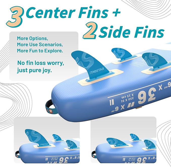 Billow 11'6"×36" Extra Wide Paddle Board with Seat, One-Stop Premium SUP Board Accessories, Tailored Fins, Stable Inflatable Stand Up Paddle Boards for Youth/Adults of All Skill Levels