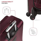 SwissGear Sion Softside Expandable Luggage, Merlot, 2-Piece Set (21/29)