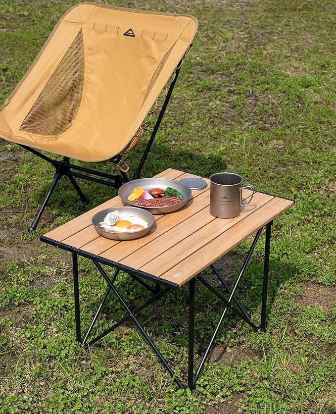 iClimb Ultralight Compact Camping Folding Table with Carry Bag (Reinforced Nature - L)