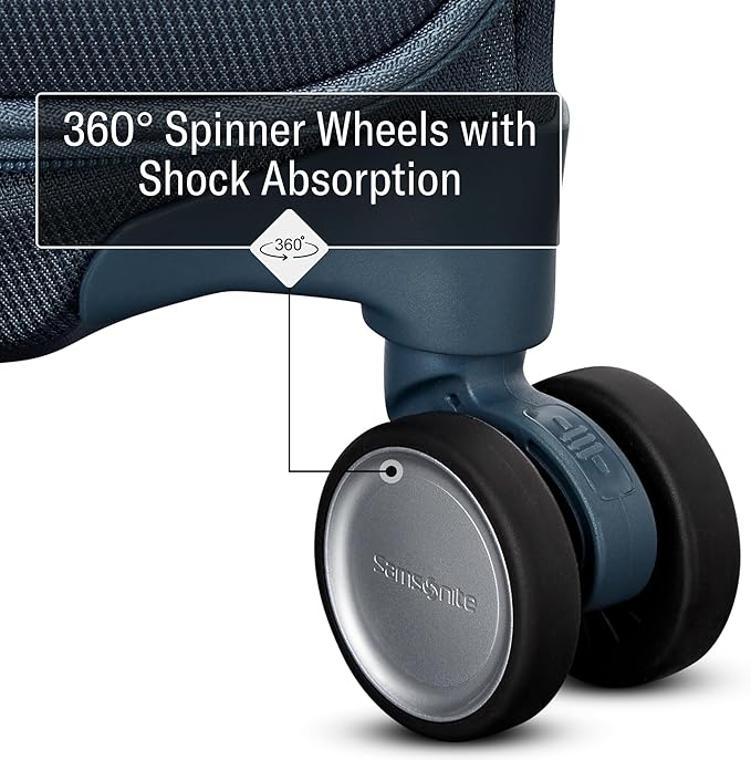 Samsonite UpLIFT Lightweight Medium Checked Softside Luggage with Spinner Wheels - Expandable - Airline-Approved, Polyester Soft Suitcase for Ultra Light Travel - Black