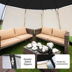 Alvantor Screen House Gazebo, 6-10-15 Person Pop Up Igloo Screened Canopy Tent with Mosquito Netting Sides, Instant UV Resistant Sun Shelter for Garden, Patio, Backyard