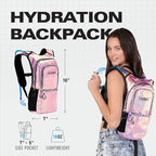 Sojourner Hydration Pack, Hydration Backpack - Water Backpack with 2l Hydration Bladder, Festival Essential - Rave Hydration Pack Hydropack Hydro for Hiking, Running, Biking, Festival Gear