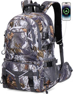 Nerlion 40L Hiking Backpack Travel Backpack for Men Women Camping Waterproof Outdoor Hiking Daypack Lightweight Backpack (Yellow Leaves)