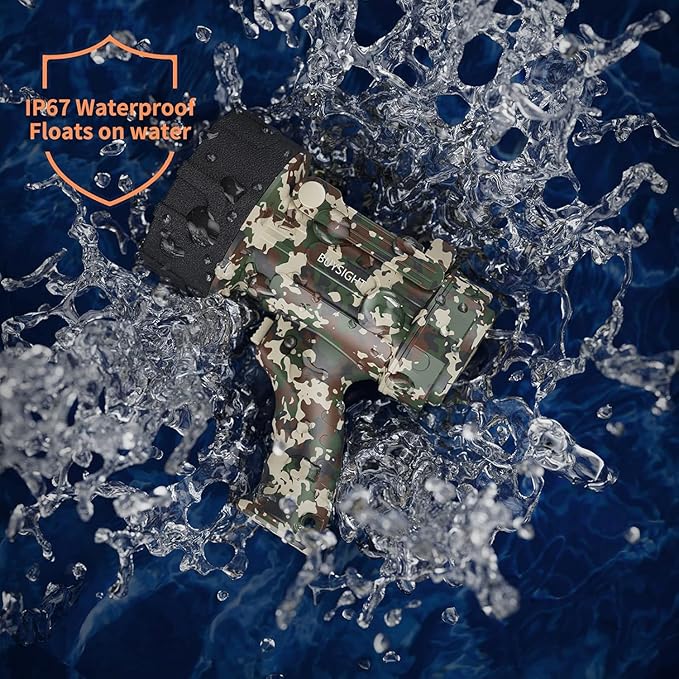 BUYSIGHT Rechargeable Spotlight Flashlight,1000,000 lumens Hand held Spotlight Waterproof Flashlight Hunting Lamp with red Filter (Camouflage Green)