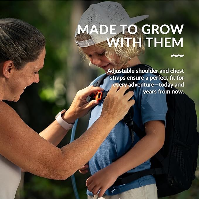 Water Buffalo Mini Sherpa Kids Hiking Backpack – 18L Kids Hydration Backpack with 1.5L Bladder, Adjustable Fit, Smart Storage and Reflective Safety Details