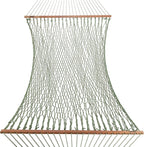 Hatteras Hammocks Deluxe Meadow Duracord Rope Hammock with Free Extension Chains & Tree Hooks, Handcrafted in The USA, 450 LB Weight Capacity, 13 ft. x 60 in