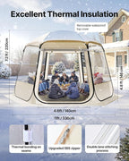 VEVOR Pop up Sports Tent, 8 Sizes Optional Clear Bubble Tent for 1-6 Person, Waterproof Outdoor Pod with Floor Mat & Top Cover, Garden Igloo Dome Tents Camping Shelter for Sports Watching