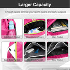 Hoedia Sports Drawstring Backpack - String Swim Gym Bag with Shoes Compartment and Wet Proof Pocket for Women and Men