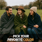 Wool Camping Blanket – 70% Wool Heavy-Duty Military Style Throw, Warm & Washable, Fire Retardant Cover for Emergency, Survival & Outdoor Use – Perfect for Camping, Car, Home & Hiking, Grey 66x90