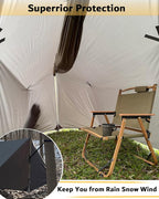 Sunyear Hammock Rain Fly Waterproof - Premium Hammock Tarp with Doors to Stay Warm and Dry in All Seasons | Portable and Lightweight Camp Rain Fly with All Installations Included | 11 Ft / 2lbs