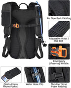 NOOLA Hydration Backpack with 3L Water Bladder, 22L Water Backpack for Hiking Cycling Running Biking, Lightweight Hiking Pack