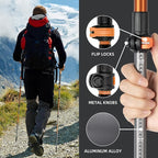 Trekking Poles, Collapsible Hiking Poles,Lightweight and Compact Walking Sticks with Adjustable Height for Men and Women
