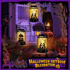 Halloween Decorations Halloween Decor Witch Solar Lanterns Witch Decorations Outdoor Lights Solar Garden for Yard, Patio,Backyard,Porch Torches Light