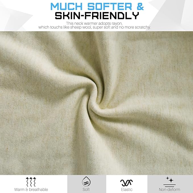 Winter Neck Gaiter Warmer, Soft Fleece Face Mask Scarf for Cold Weather Skiing Cycling Outdoor Sports