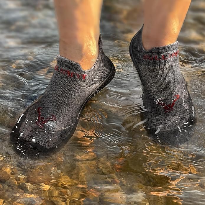 BULLIANT Men Slipper Socks,Grip Socks Hiking Water Shoes Barefoot Shoes for Outdoor Walking Exercises