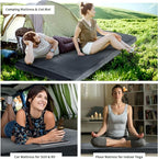 HOMBYS 3 INCH Thick Waterproof Memory Foam Camping Mattress for Outdoor Sleeping, Portable Roll Up Mattress Pad Mat for Travel Truck Bed Tent