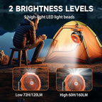 Camping Fan Rechargeable Portable Fan 12-Inch, 40000mAh Battery Powered Fan with LED Light, Digital Display, Timer, 6 Wind Speeds Cordless USB Desk Fan for Tent, Travel (Orange)